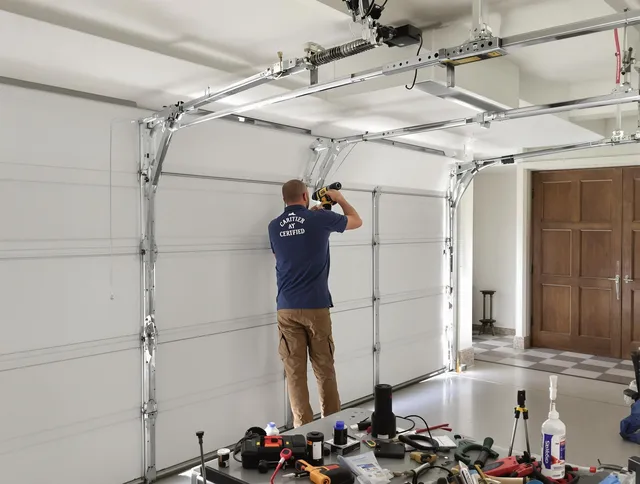 Lewisboro Garage Door Repair certified technician performing precision garage door repair in Lewisboro