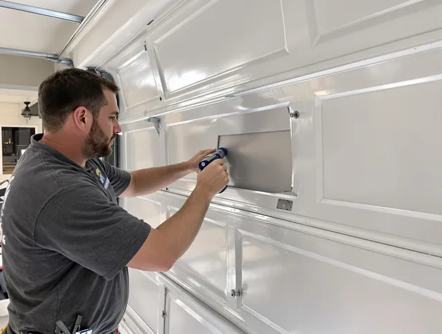 Garage door panel repair by Lewisboro Garage Door Repair in Lewisboro